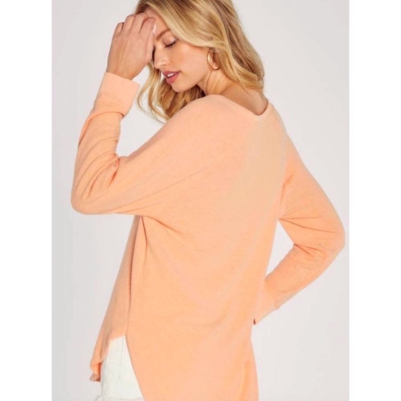 Wildfox Dreams Haley Apricot Wash Raglan Long Sleeve Top - Picture 6 of 7